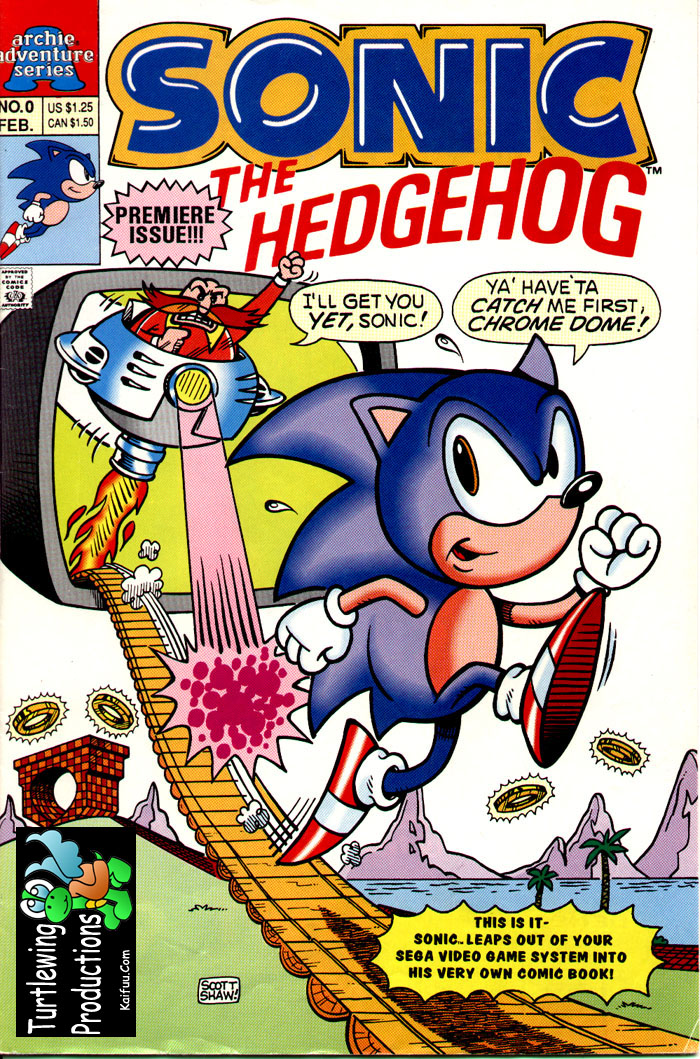 Sonic - Archie Adventure Series February 1993 Cover Page